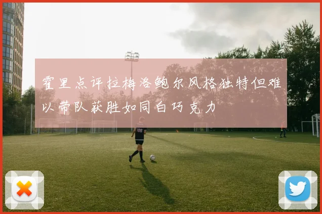 霍里点评拉梅洛鲍尔风格独特但难以带队获胜如同白巧克力